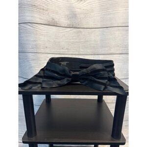 Suzi Roher Black Bow Tie Waist Belt Size S